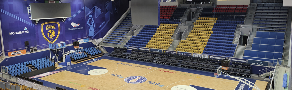 Производство и поставка двухстороннего Светодиодного экрана для Баскетбольного центра «Химки»